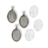 25x18mm Oval - Antiqued Imitation Silver