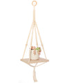 DIY macrame with wood hanging shelf. Kit includes all materials plus insrtuctions.