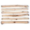 Solid Oak Inc. natural wood hanging rods for macrame, 8 inches long without bark, pack of six.