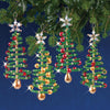 Solid Oak beadd ornament kit - Christmas Trees