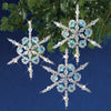 Solid Oa crystal baded ornament kit - Shimmer Snowflakes