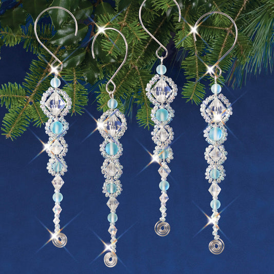 Solid Oak Shimmer Icicles beaded ornament kit