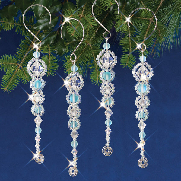 Solid Oak: Beaded Ornament Kit: Shimmer Icicles