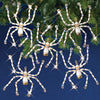 Golden Christmas SPiders beaded ronaments on greenery