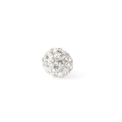 Shambala rhinestone bead - crystal 10mm