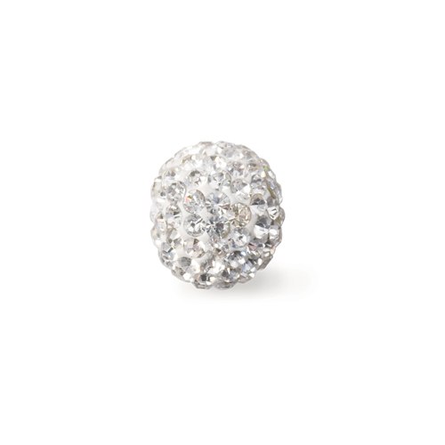 Shambala rhinestone bead - crystal 14mm