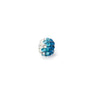 Shambala rhinestone bead - capri/blue topaz/crystal 08mm