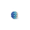 Shambala rhinestone bead - capri/blue topaz/crystal ombre 10mm