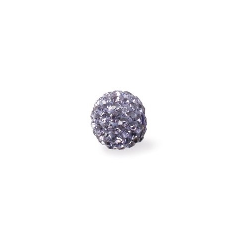 Shambala rhinestone bead - tanzanite 10mm