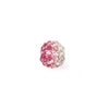 Shambala rhinestone bead - fuchsia/pink/crystal ombre 10mm