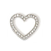 Shambala rhinestone charm - open heart - crystal