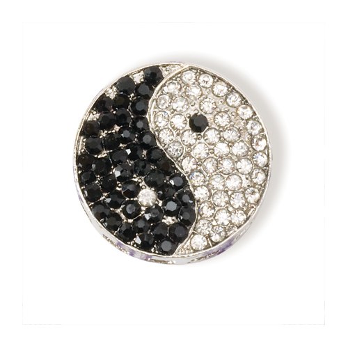 Shambala rhinestone charm - Yin Yang