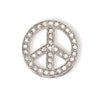 Shambala rhinestone charm - peace symbol