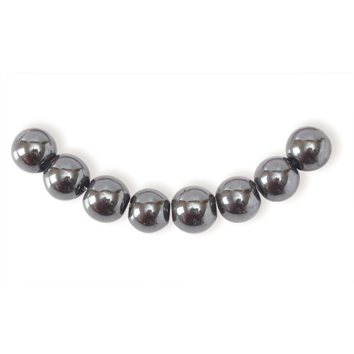 Shambala semiprecious beads - hematite 06mm