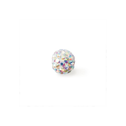 Shambala rhinestone bead - crystal AB 08mm