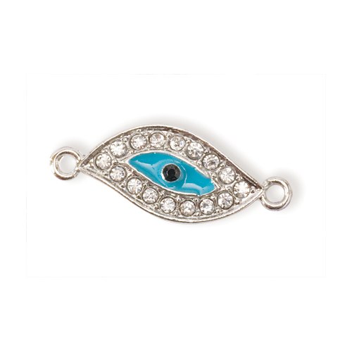 Shambala rhinestone charm - evil eye