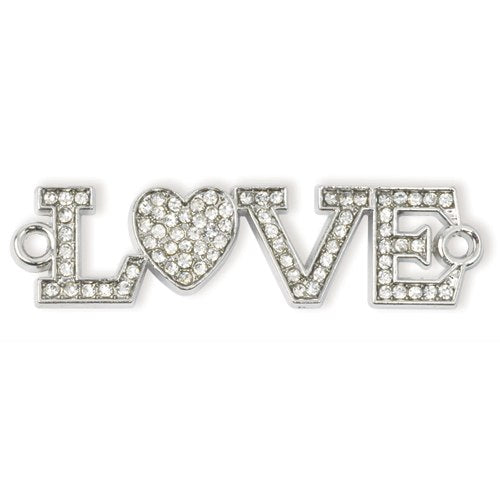 Shambala rhinestone charm - LOVE (large)