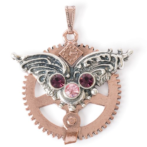 Steampunk Winged Gear Pendant