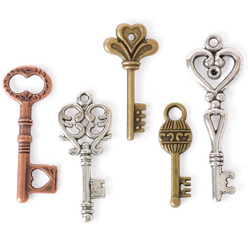 Steampunk Medium Key Charms