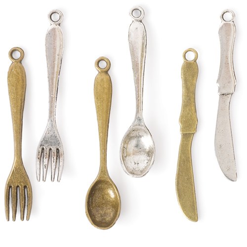 Steampunk Knives, Forks, and Spoons Charms