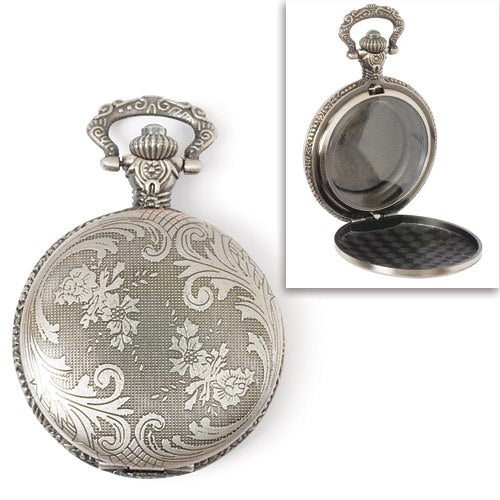 Steampunk Large Watch Case - imitation silver antiqued