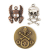 Steampunk Charms - Skull and Crossbones