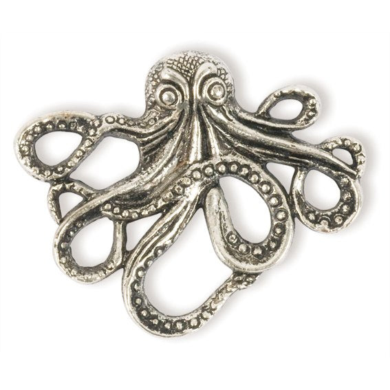 Solid Oak: Steampunk Octopus Pendant - Small