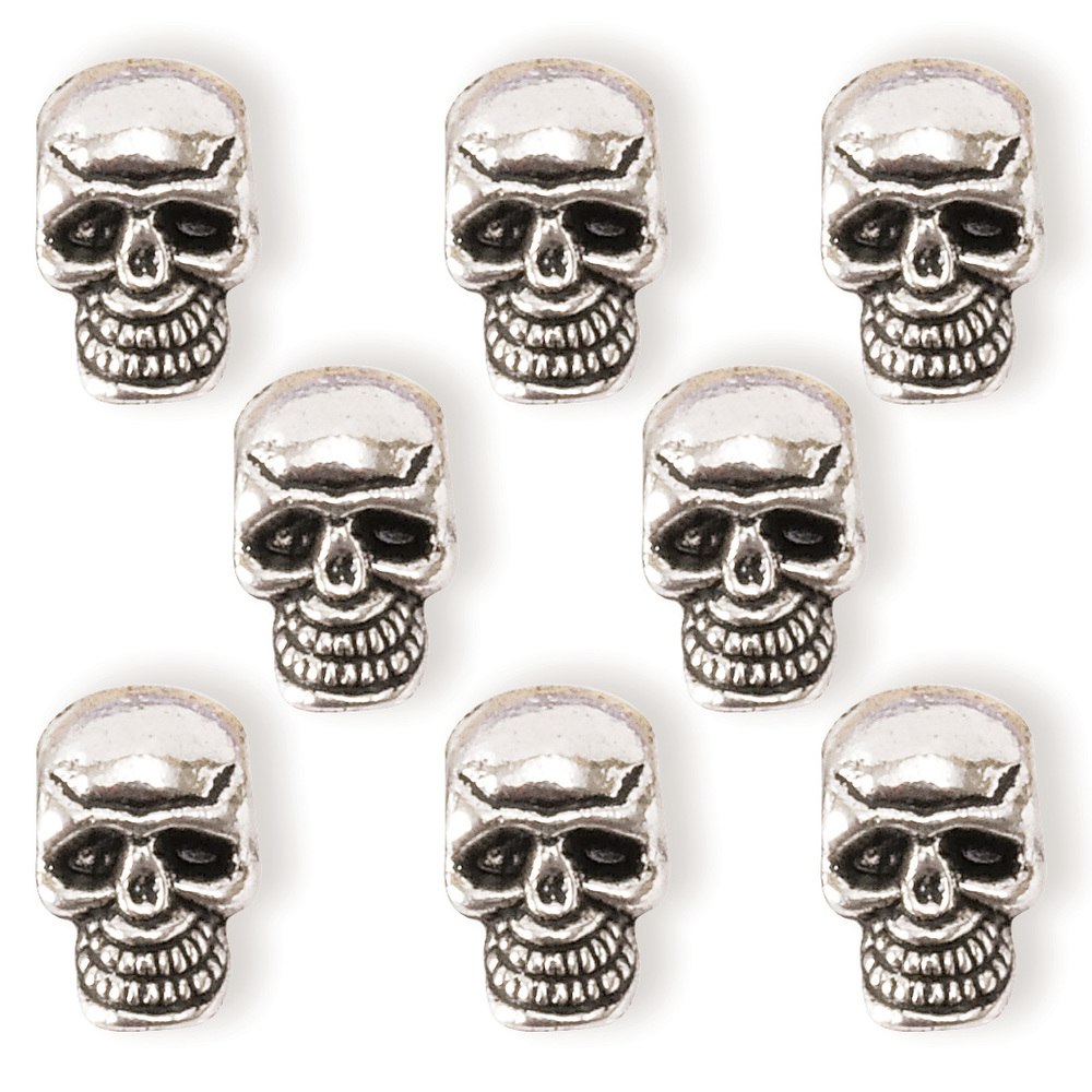 Steampunk skull beads - small