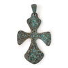 Ancient Cross Pendant - verdigris finish for DIY jewelry