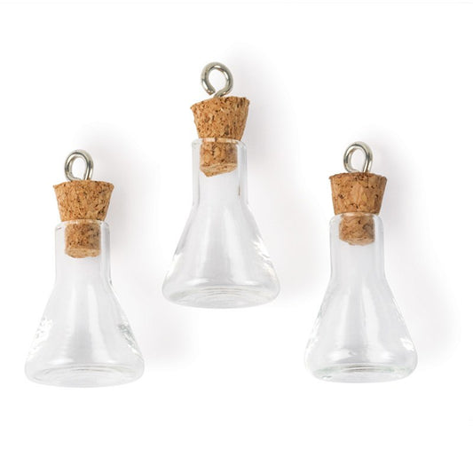 Steampunk Erlenmeyer Flask Charms