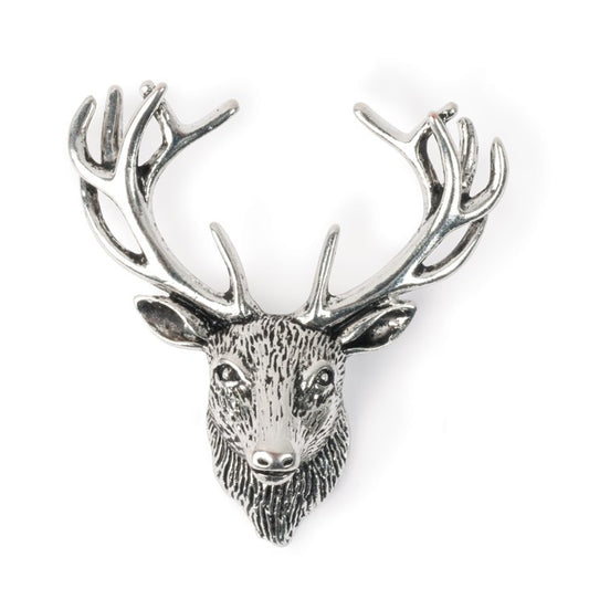 Stag Head Pendant w/ hidden loops