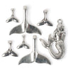 Mermaid Pendant & Tails - Silver