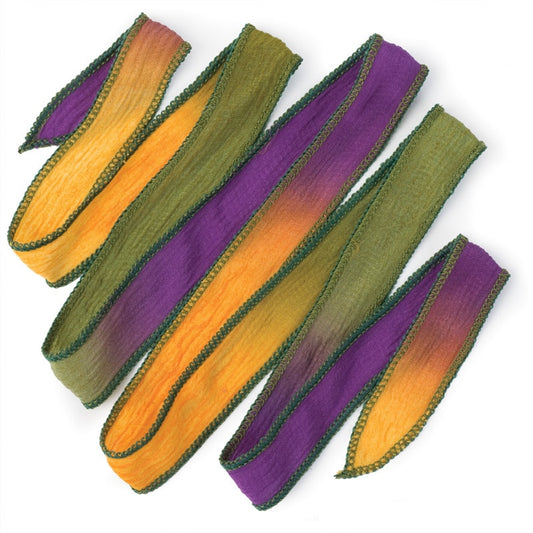 hand-dyed silk ribbon - Meadow