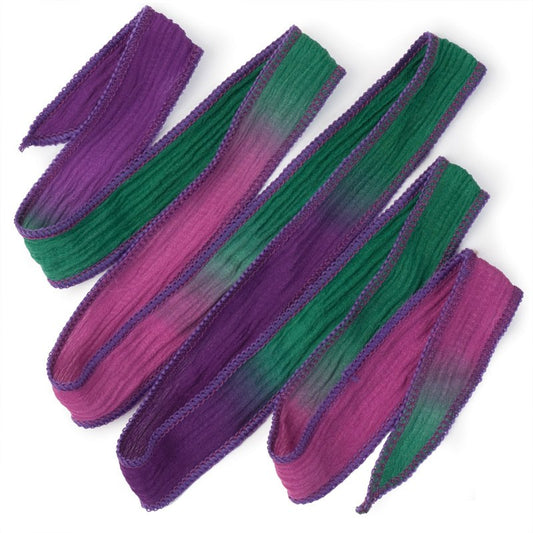 hand-dyed silk ribbon - English Garden