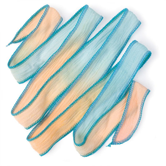 hand-dyed silk ribbon - South Beach